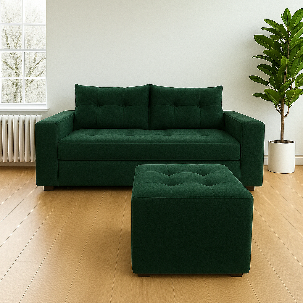 Set Sofá Cama + Pouf