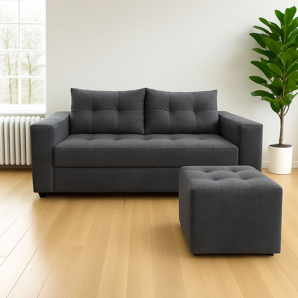 Set Sofá Cama + Pouf