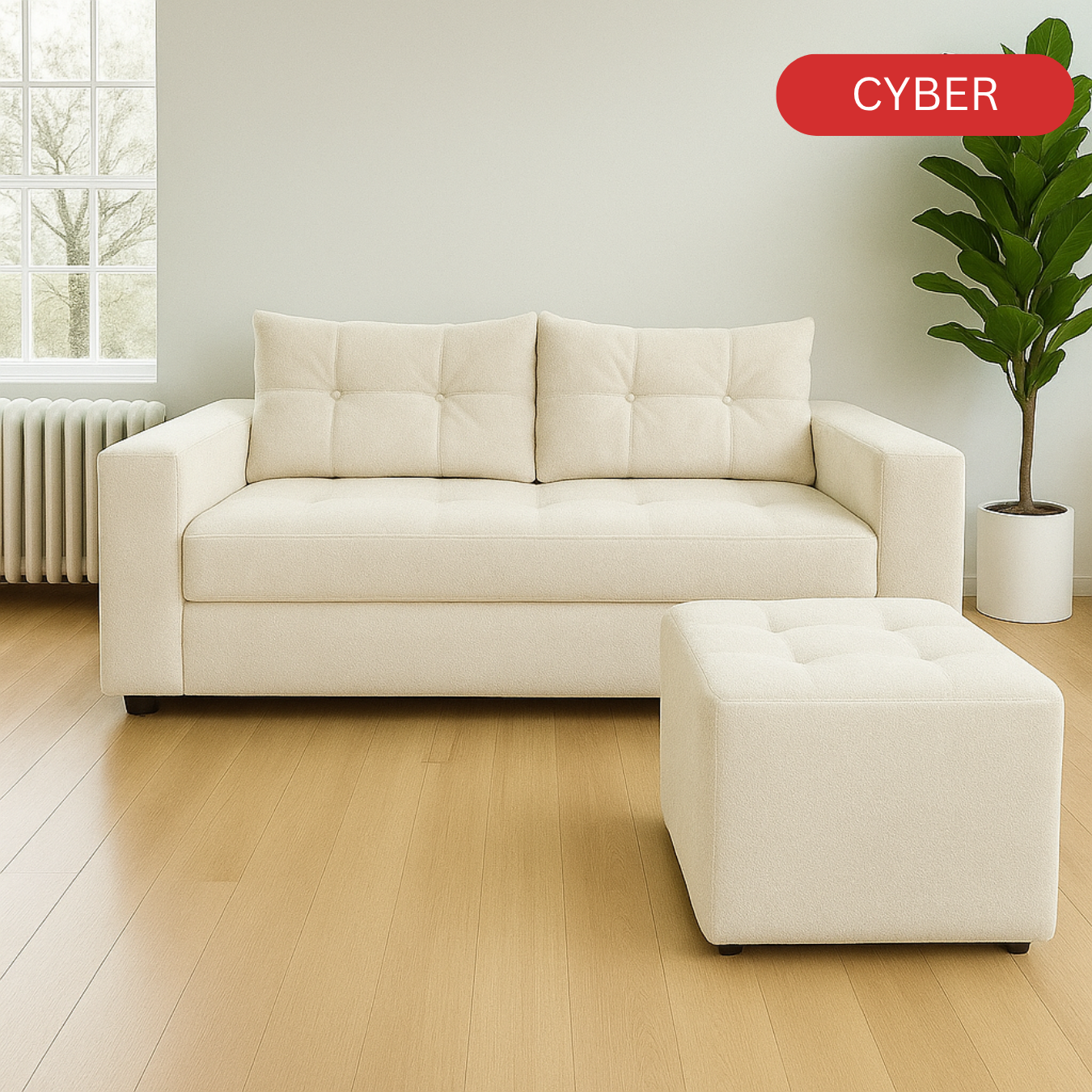 Set Cyber Sofá Cama + Pouf
