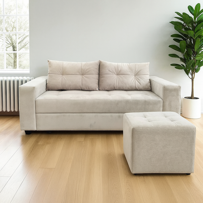 Set Sofá Cama + Pouf